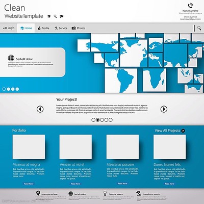 蓝色风格网页设计服务 打造专业与信任的视觉体验