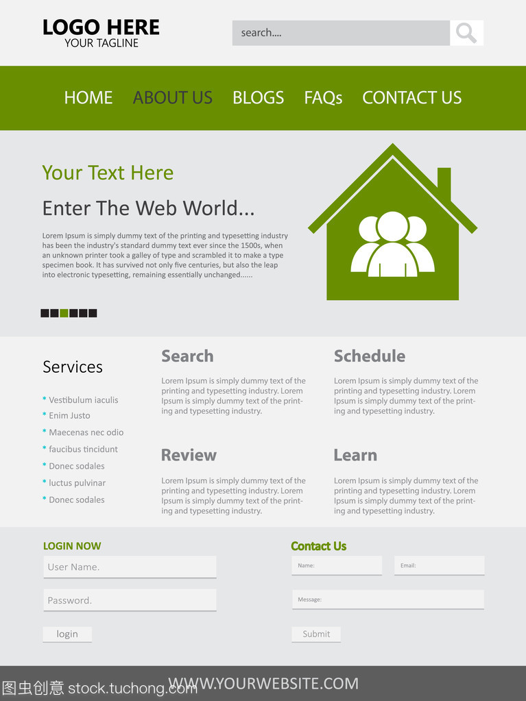 Web 页面设计矢量模板与专业网页设计服务